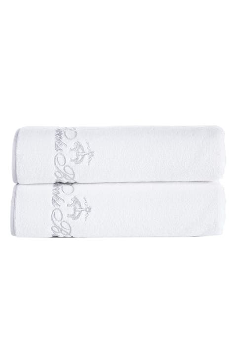 Contrast Frame Cotton Towel Set