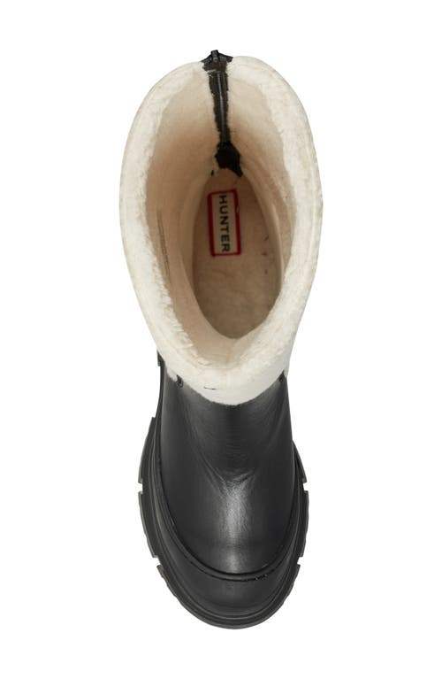 Hunter Tisha Lug Sole Waterproof Snow Boot In Black