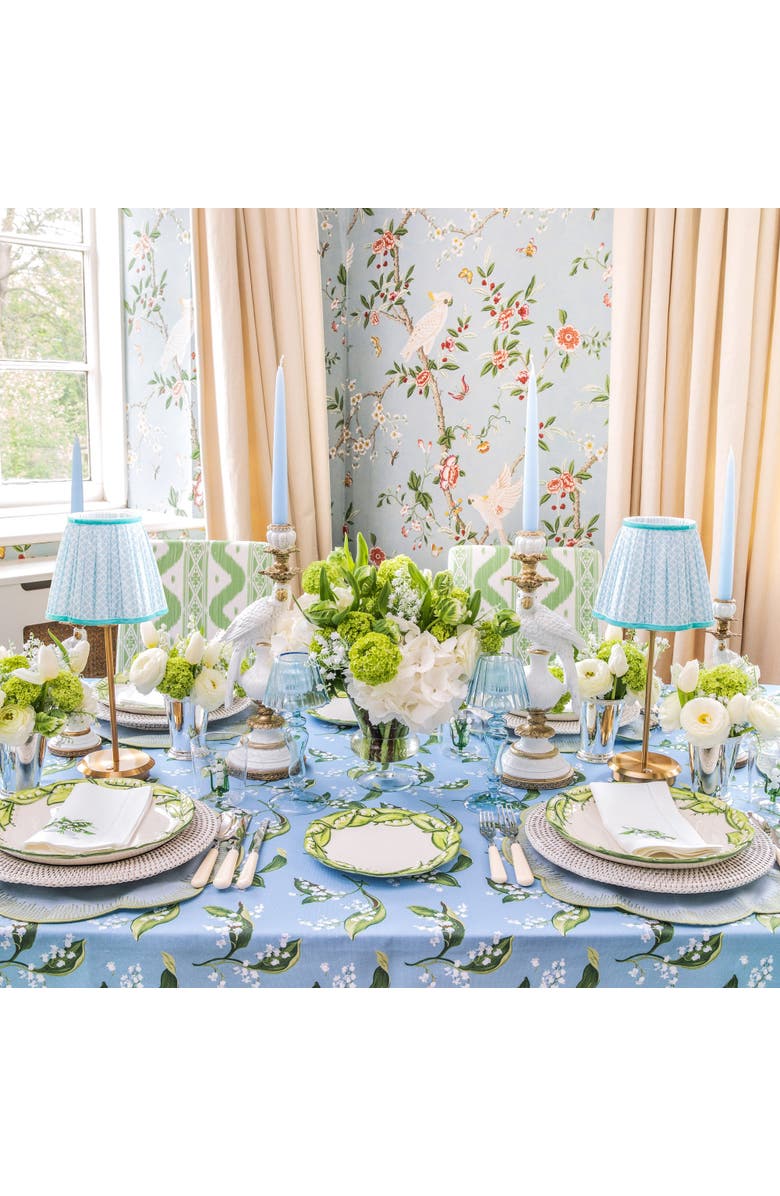 Mrs. Alice Soft Blue Lotus Lampshade, Alternate, color, Blue