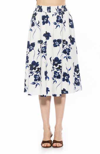 Alexia Admor Kliene Floral Smocked A-Line Skirt