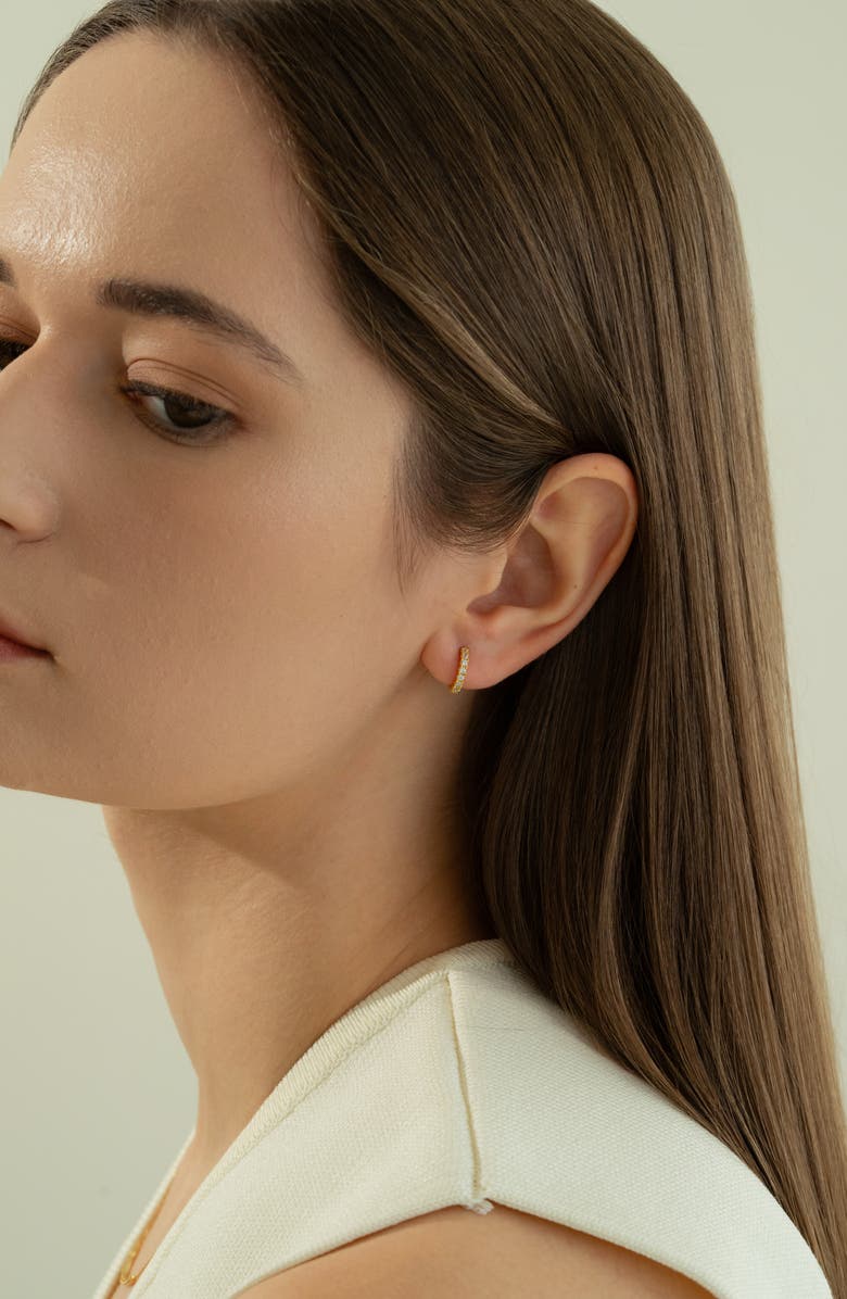 Bearfruit Jewelry Sterling Silver 18k Gold Plated Ophelia Huggies Holiday Gift Idea, Alternate, color, Gold