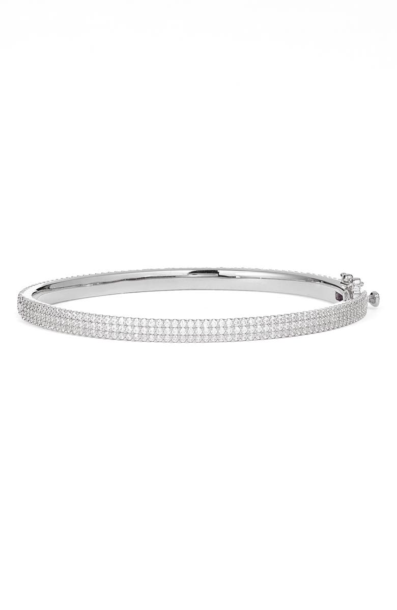 Nordstrom Pavé Cubic Zirconia Bangle, Main, color, Clear- Silver