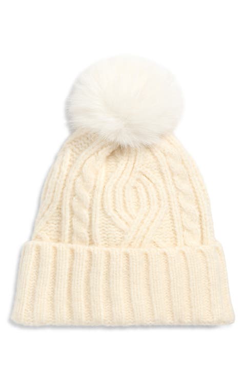 Cable Stitch Pom Beanie