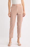 Tahari ASL Gingham Check Slim Leg Pants