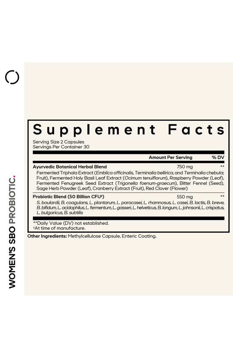 Codeage Women's SBO Probiotic 50 Billion CFU + Prebiotics Supplement, Alternate, color, White