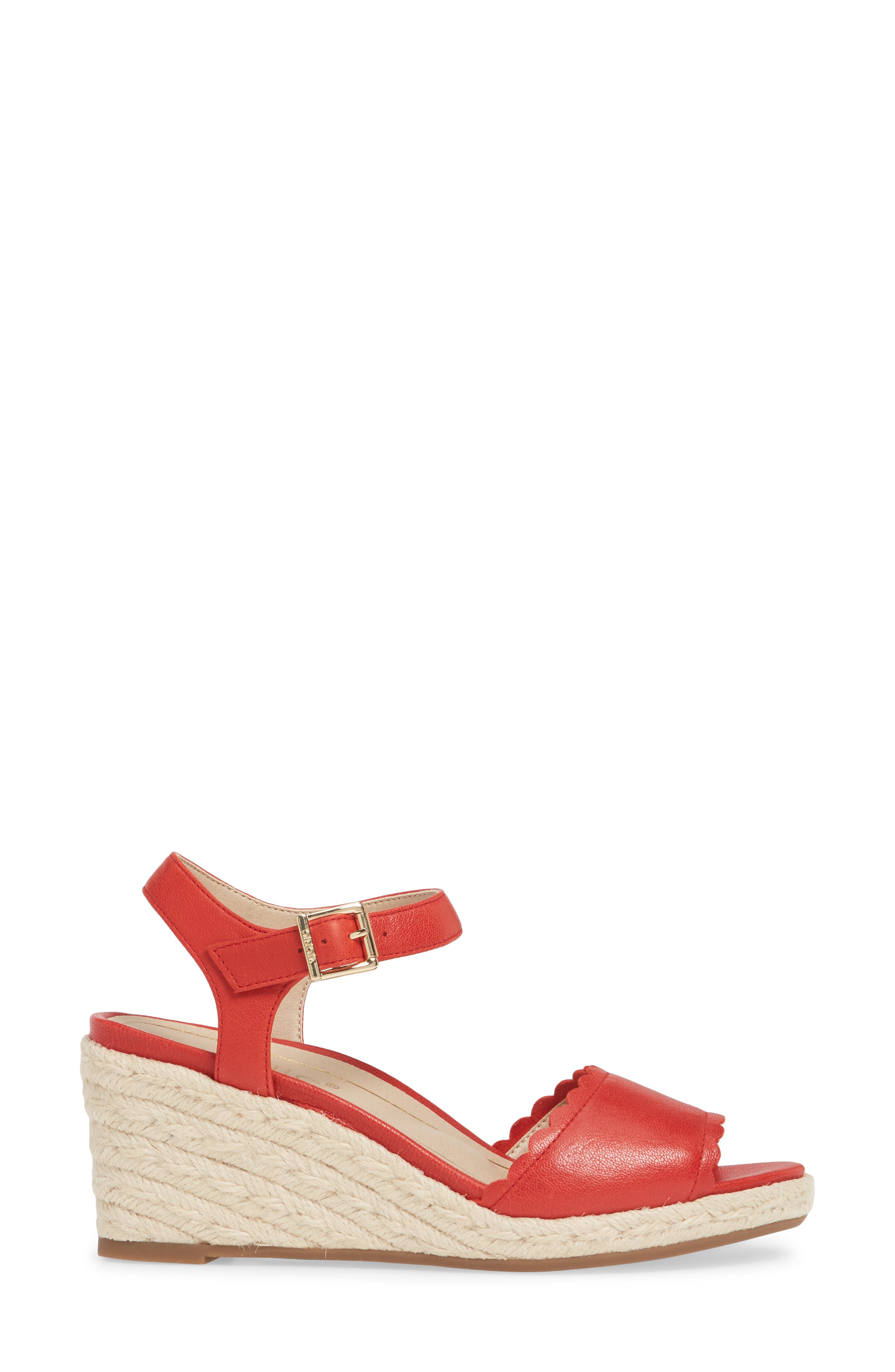 Stephany Wedge Sandal, Alternate, color, CHERRY