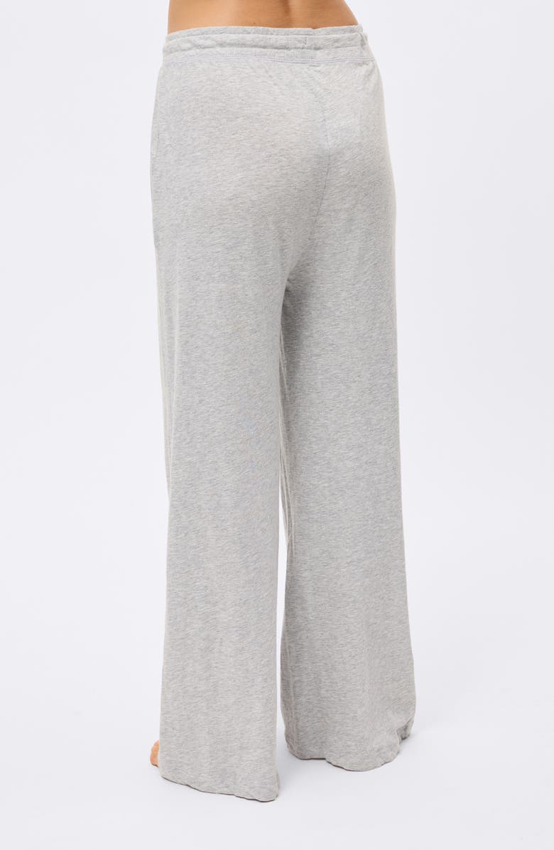 Papinelle Jada Organic Cotton Wide Leg Pajama Pants, Alternate, color, Grey