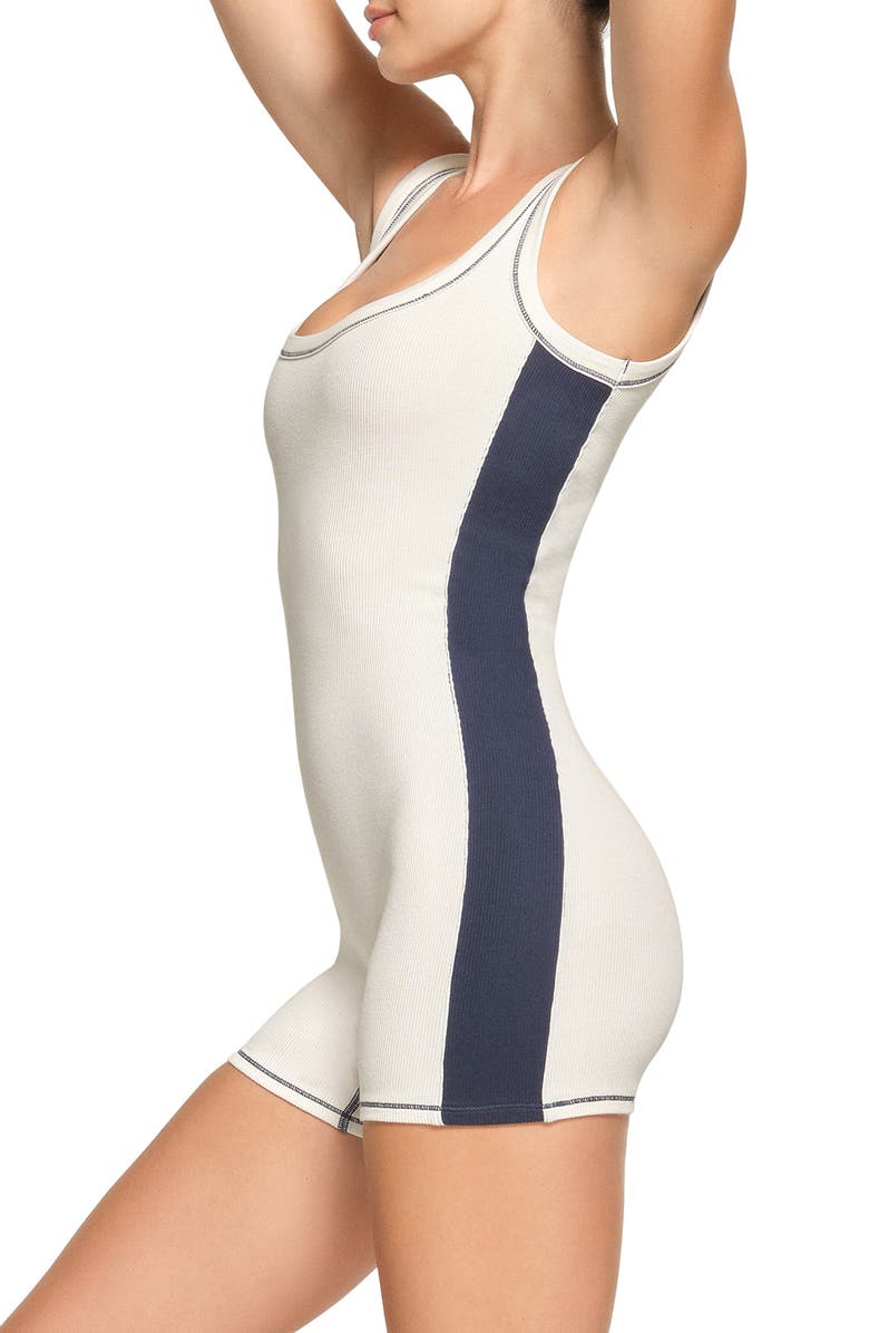 SKIMS Stretch Cotton Rib Romper, Alternate, color, 