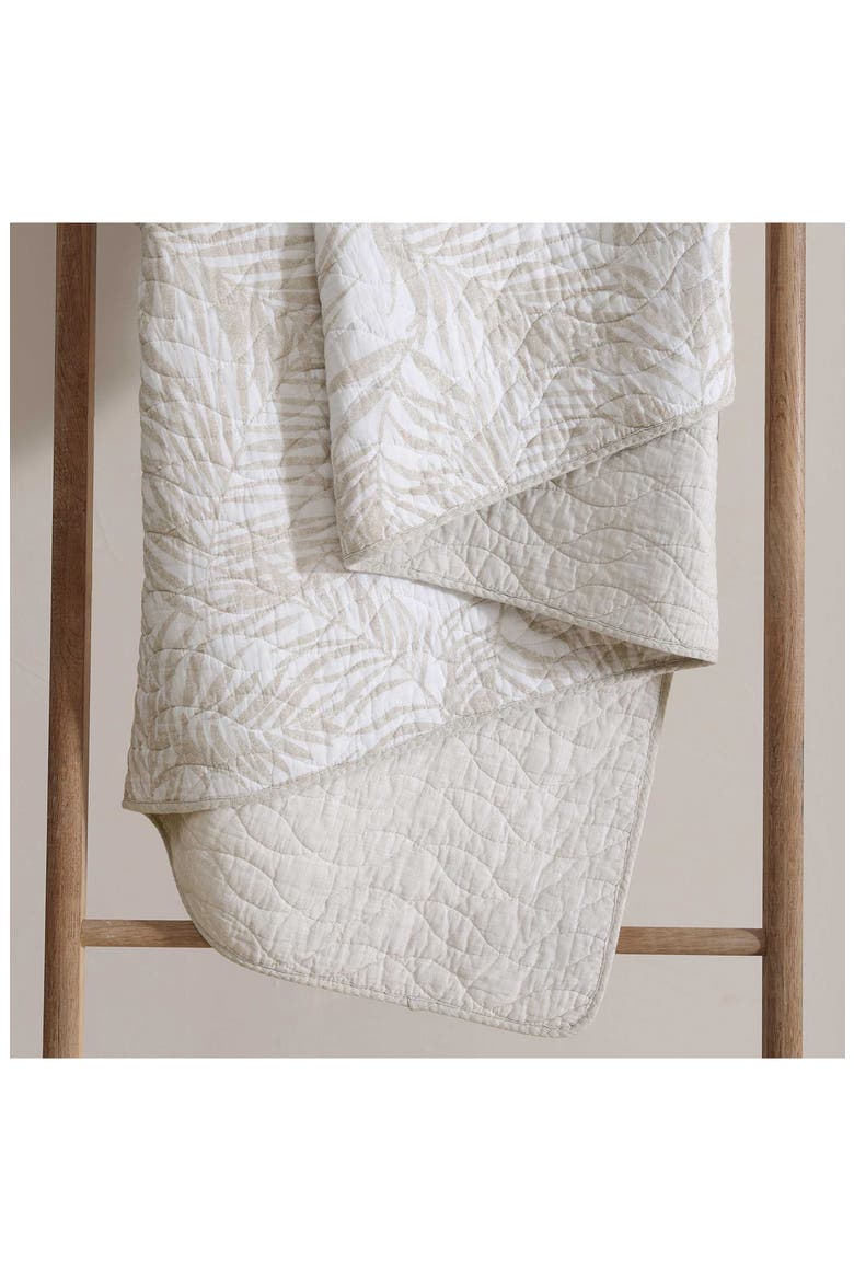 Palm Day Cotton Quilt & Sham Set, Alternate, color, SAND
