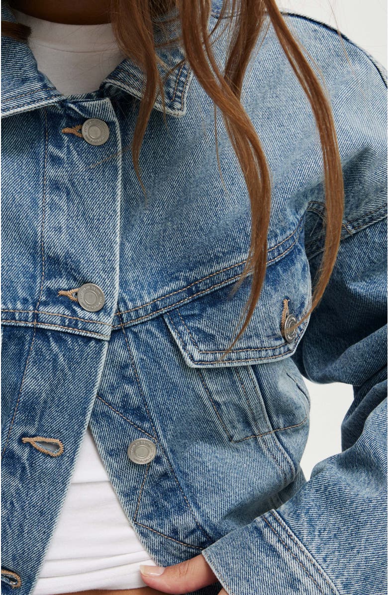 Cotton On Women's Original Denim Jacket, Alternate, color, Sunset Blue