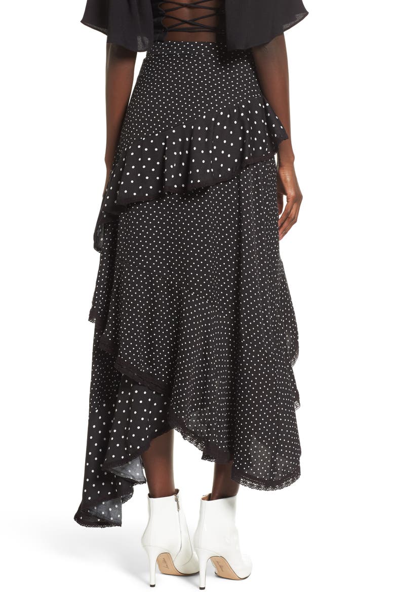 AFRM Grace Asymmetrical Ruffle Skirt, Alternate, color, 