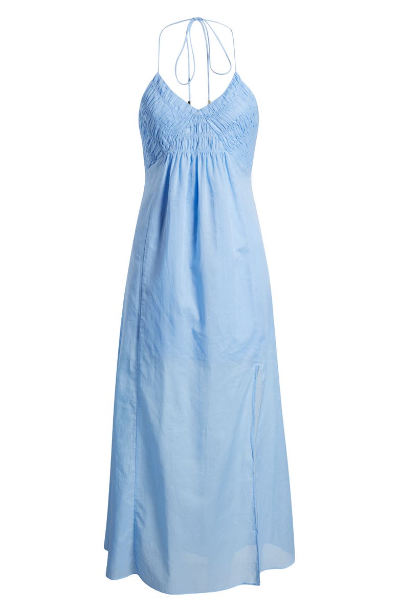 Steve Madden Brianna Side Slit Sleeveless Cotton Maxi Dress, Alternate, color, Aurora Blue