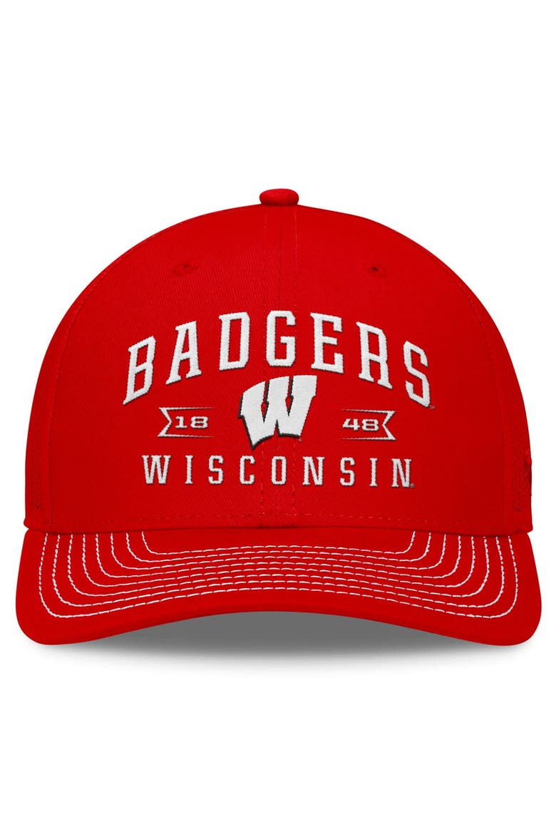 Men's Top of the World Red Wisconsin Badgers Carson Trucker Adjustable Hat, Alternate, color, Red