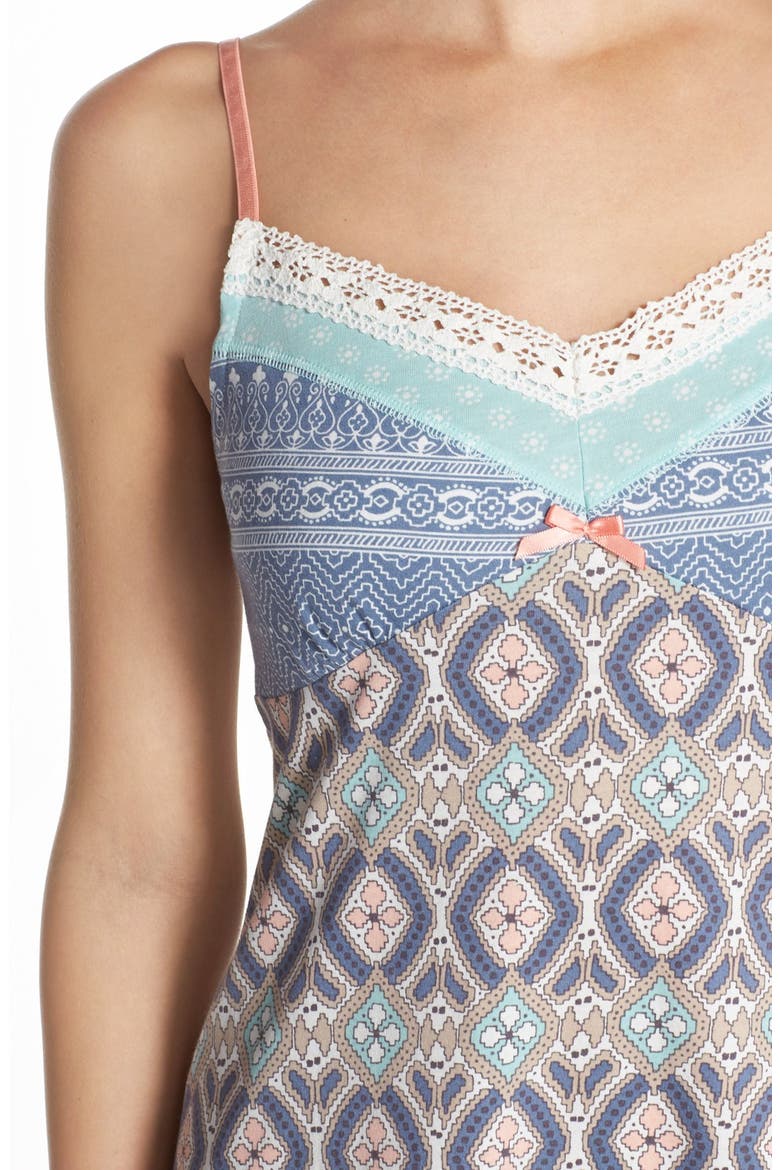 'Miss' Print Chemise, Alternate, color, BLUE/ NATURAL