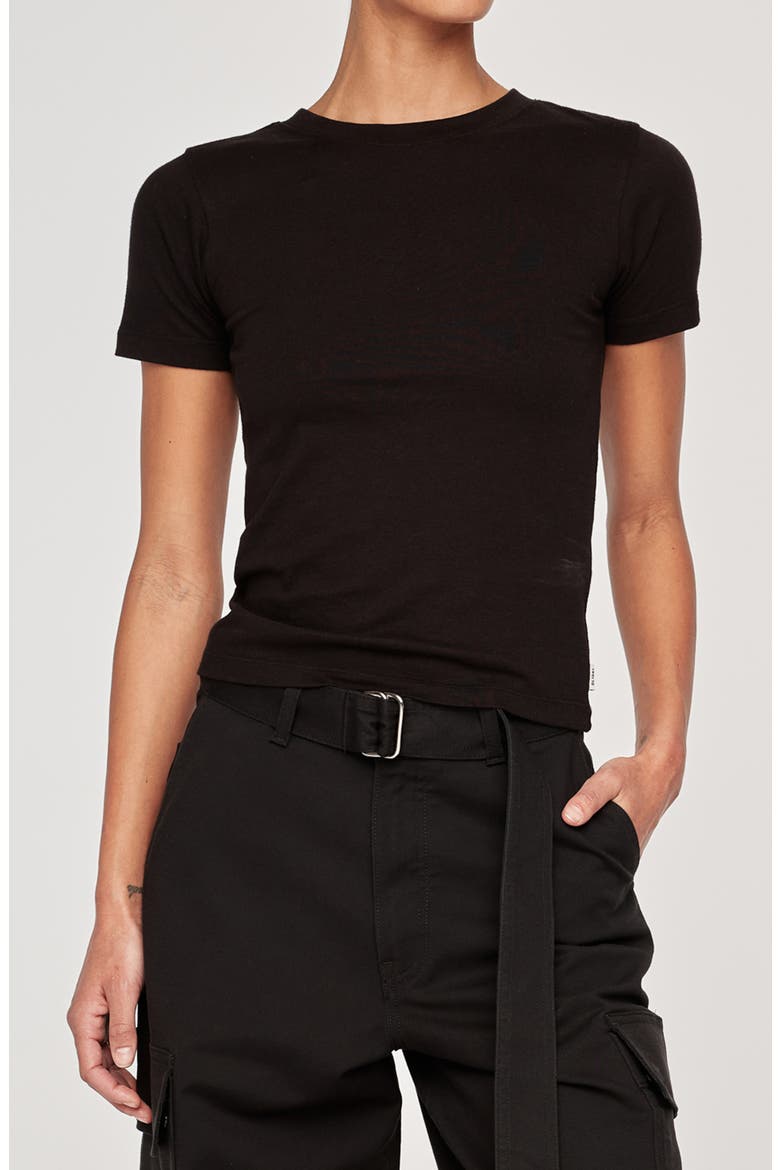 Refined Cotton T-Shirt, Main, color, BLACK ULTIMATE KNIT