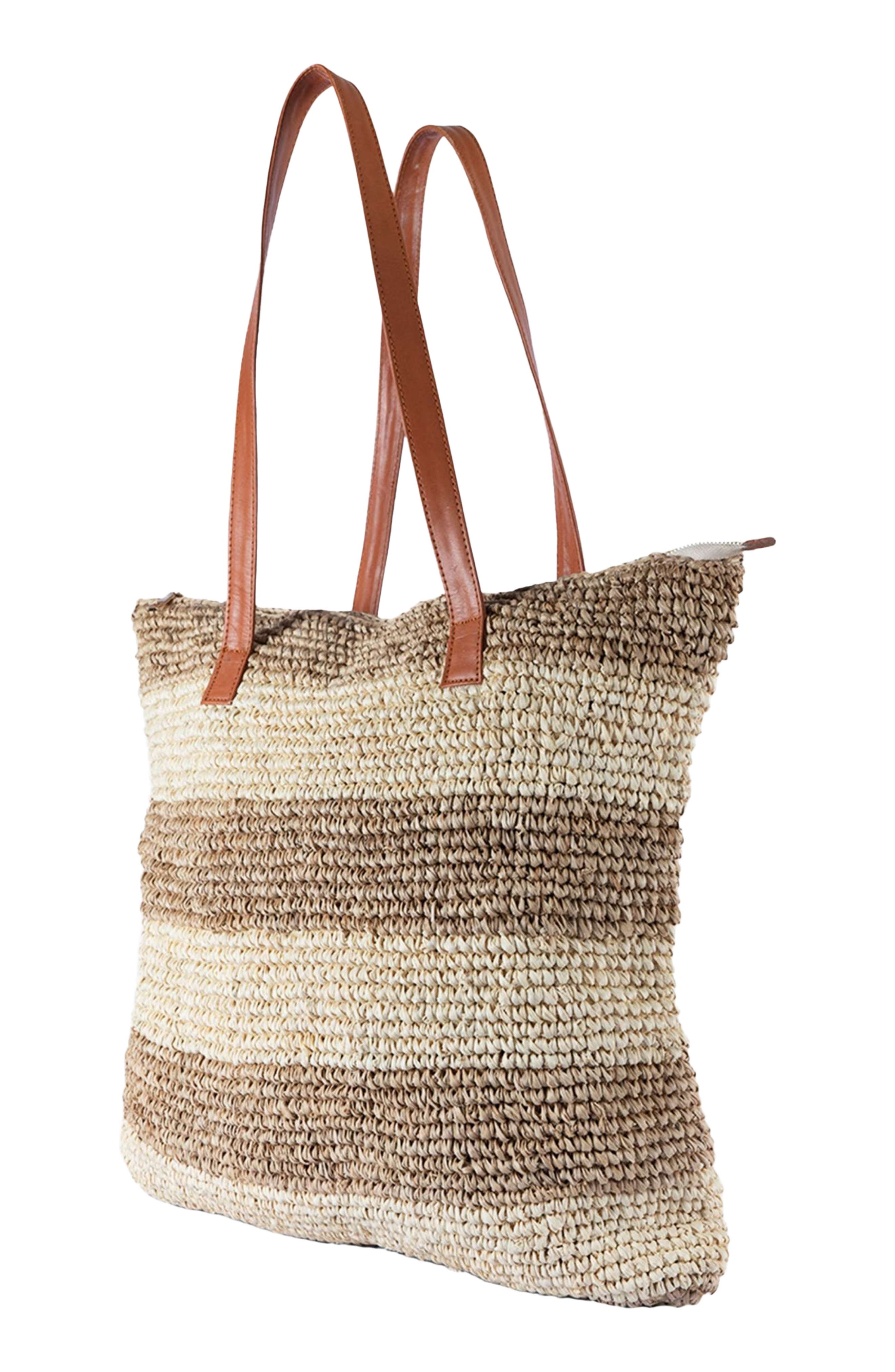 Doris Raffia Tote, Alternate, color, NATURAL / BEIGE