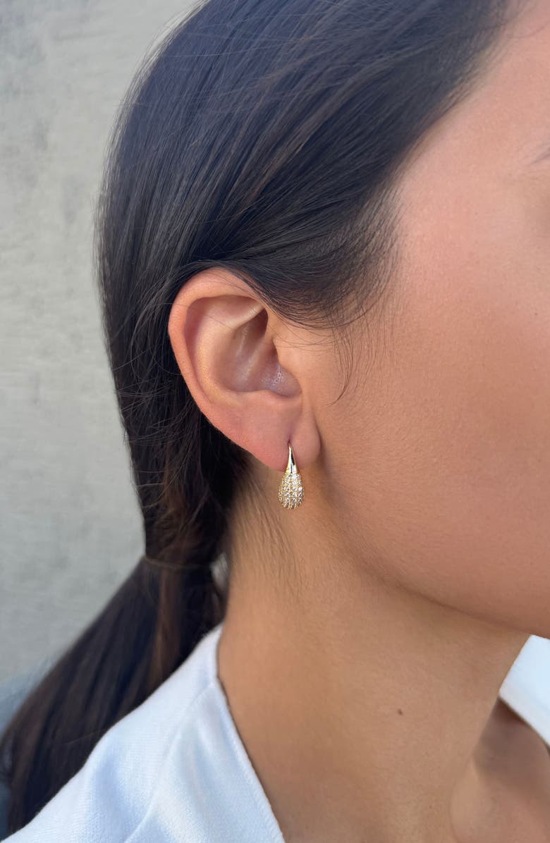 Adornia Cubic Zirconia Teardrop Earrings, Alternate, color, Gold