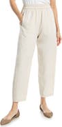 MAX STUDIO Textured Twill Barrel Leg Pants