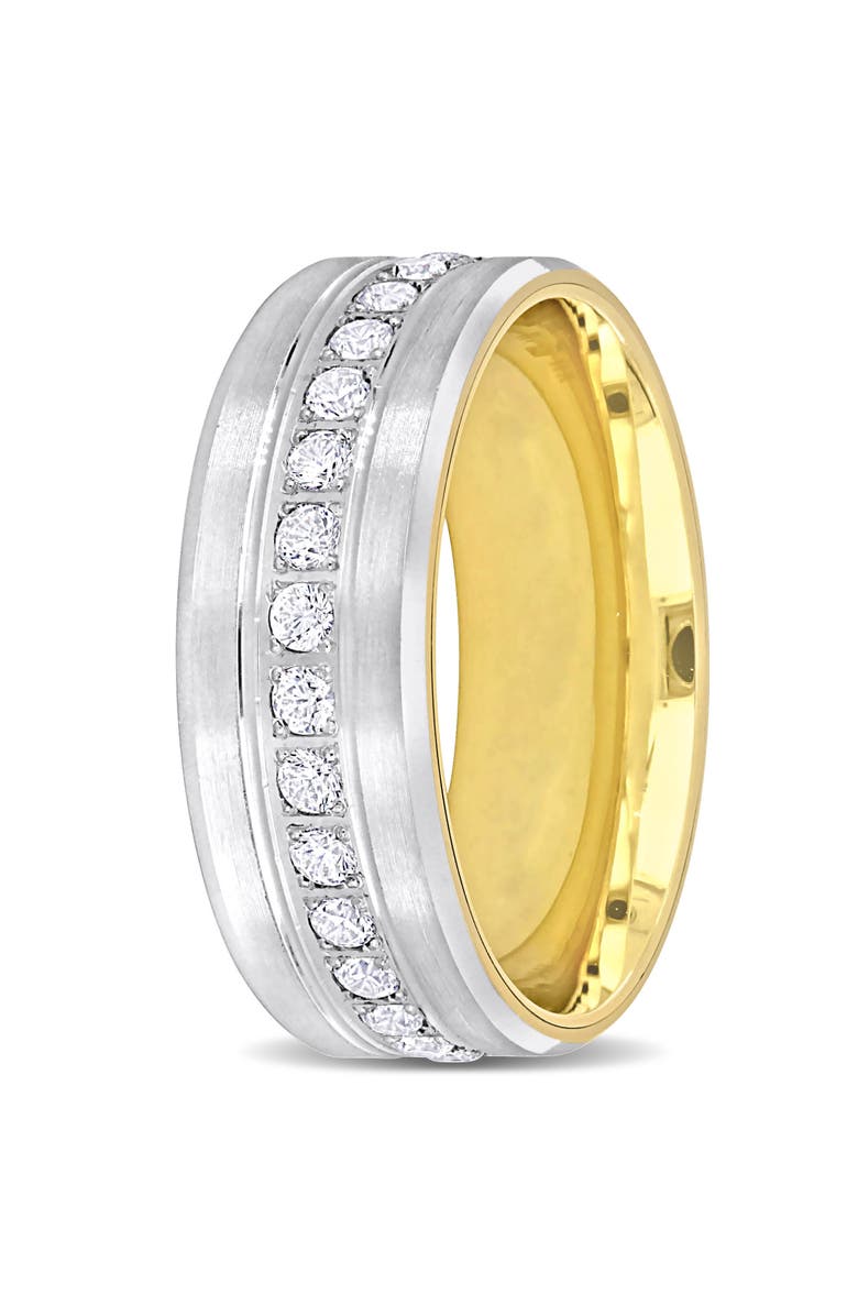 Julianna B. Cubic Zirconia Eternity Wedding Band 14k, Alternate, color, 