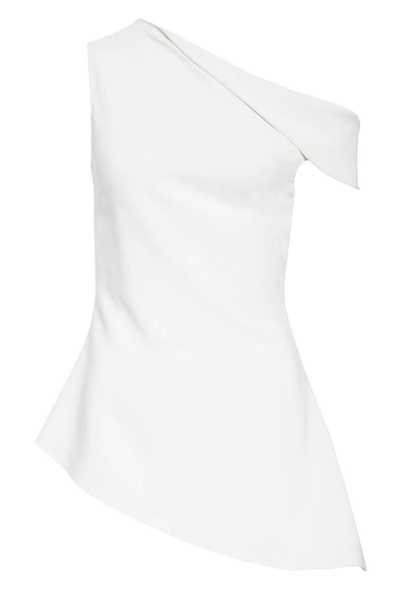 One-Shoulder Jersey Blouse, Alternate, color, DOVE