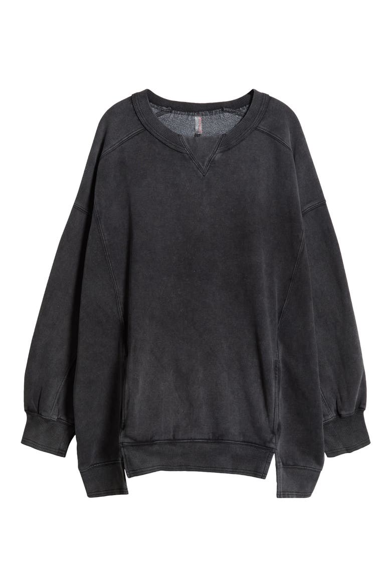 FP Movement Intercept Oversized Sweatshirt, Alternate, color, BLACK