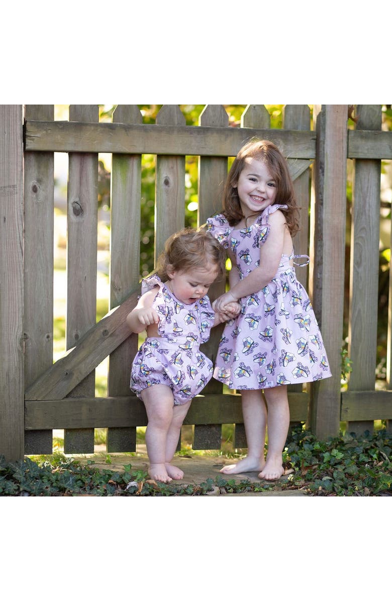 WORTHY THREADS Girls Ruffle Sleeve Dress, Alternate, color, Roller Skates