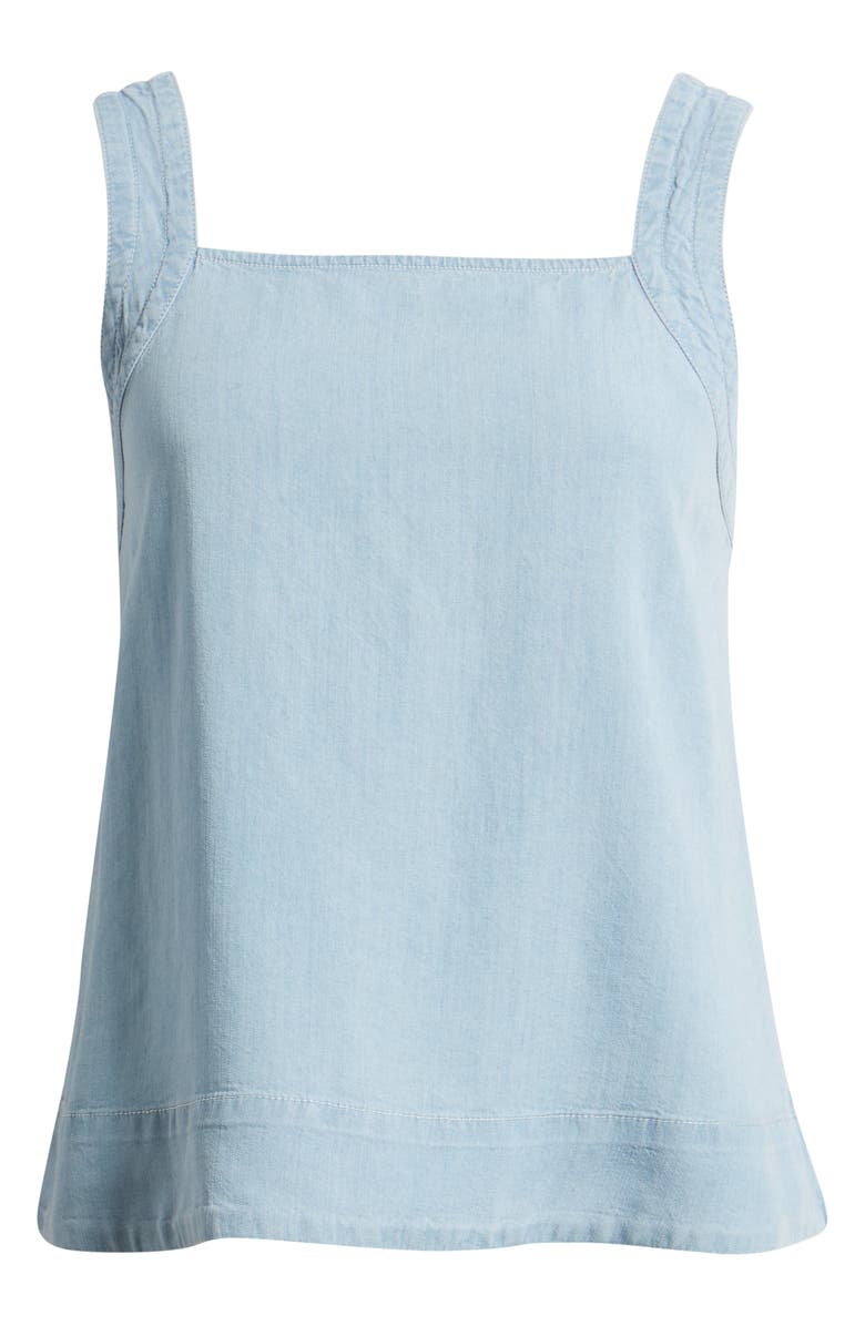 Bernardo Back Tie Sleeveless Top, Main, color, Washed Indigo