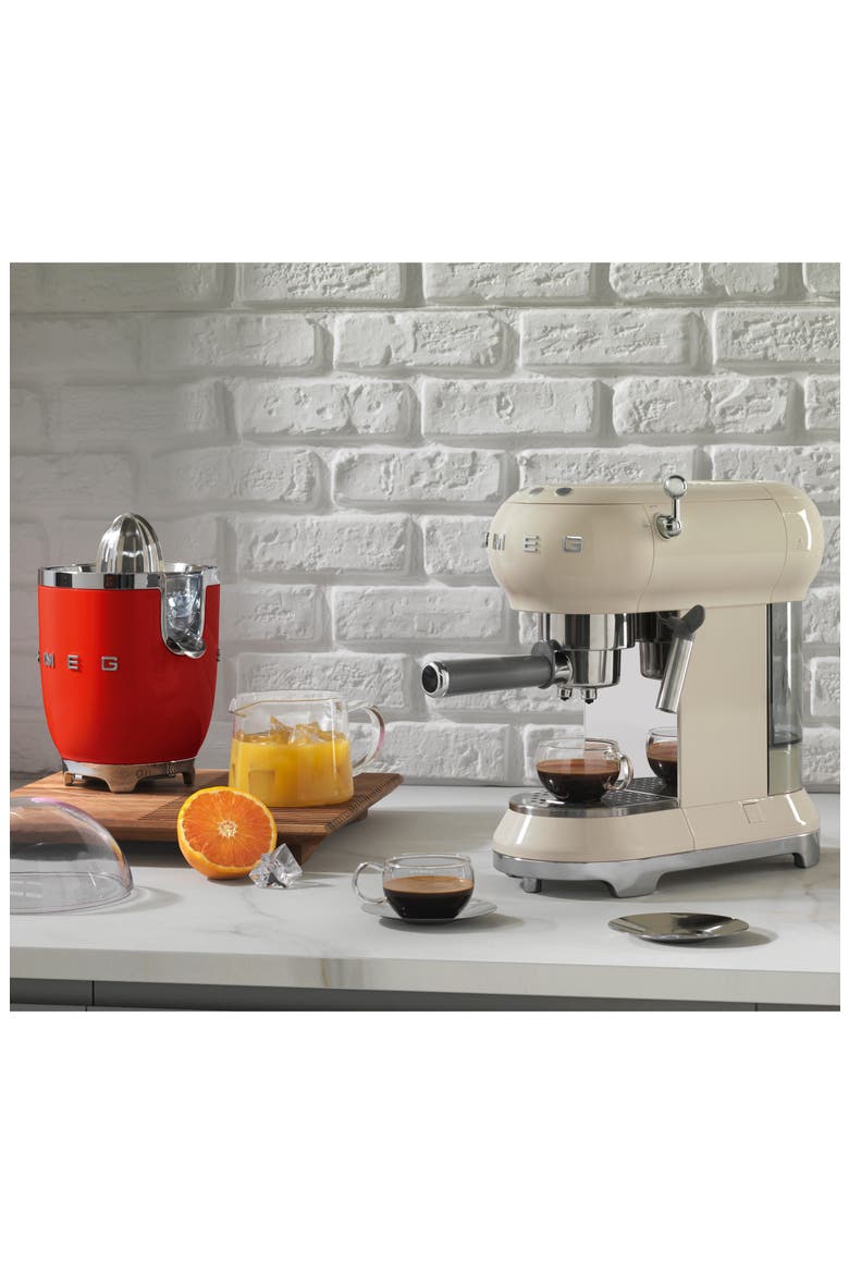 '50s Retro Style Espresso Coffee Machine, Alternate, color, BLACK