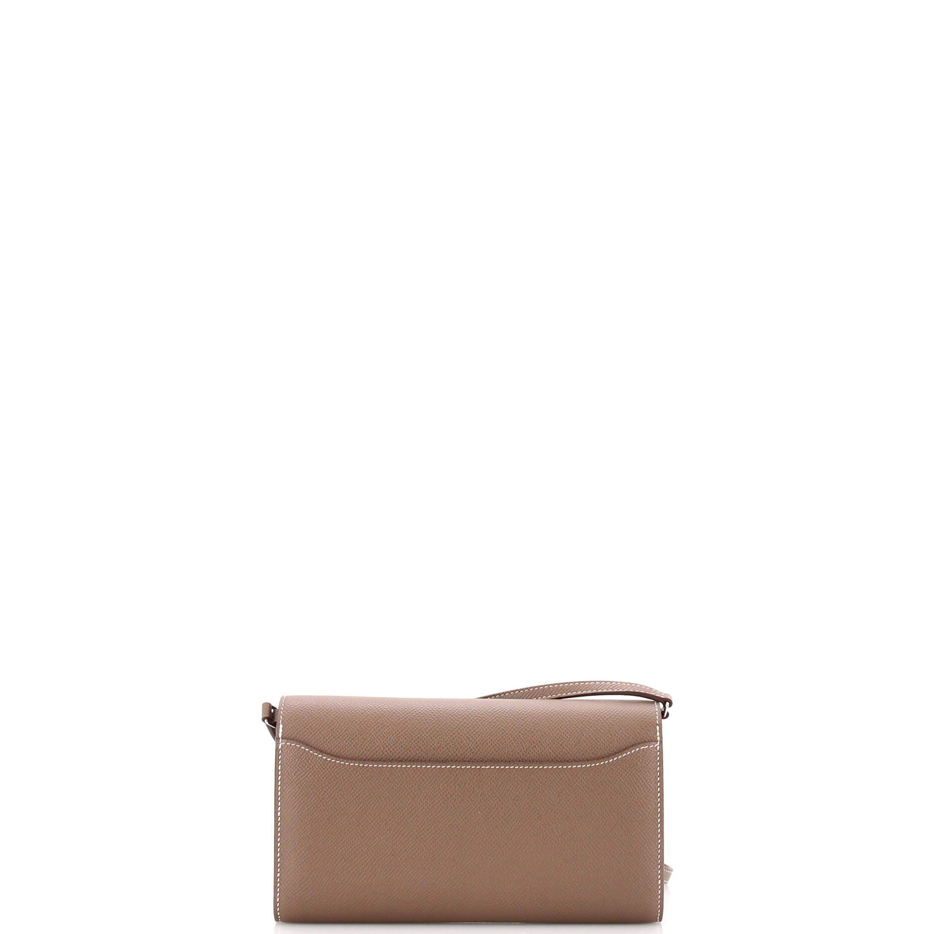 Pre-Owned Hermes Constance To Go Wallet Epsom, Alternate, color, Etoupe