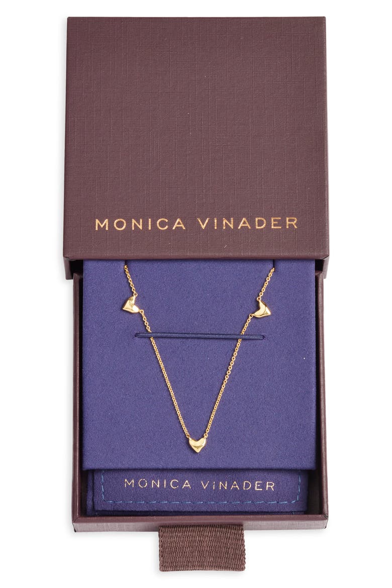 Heart Station Necklace, Main, color, 18K GOLD VERMEIL