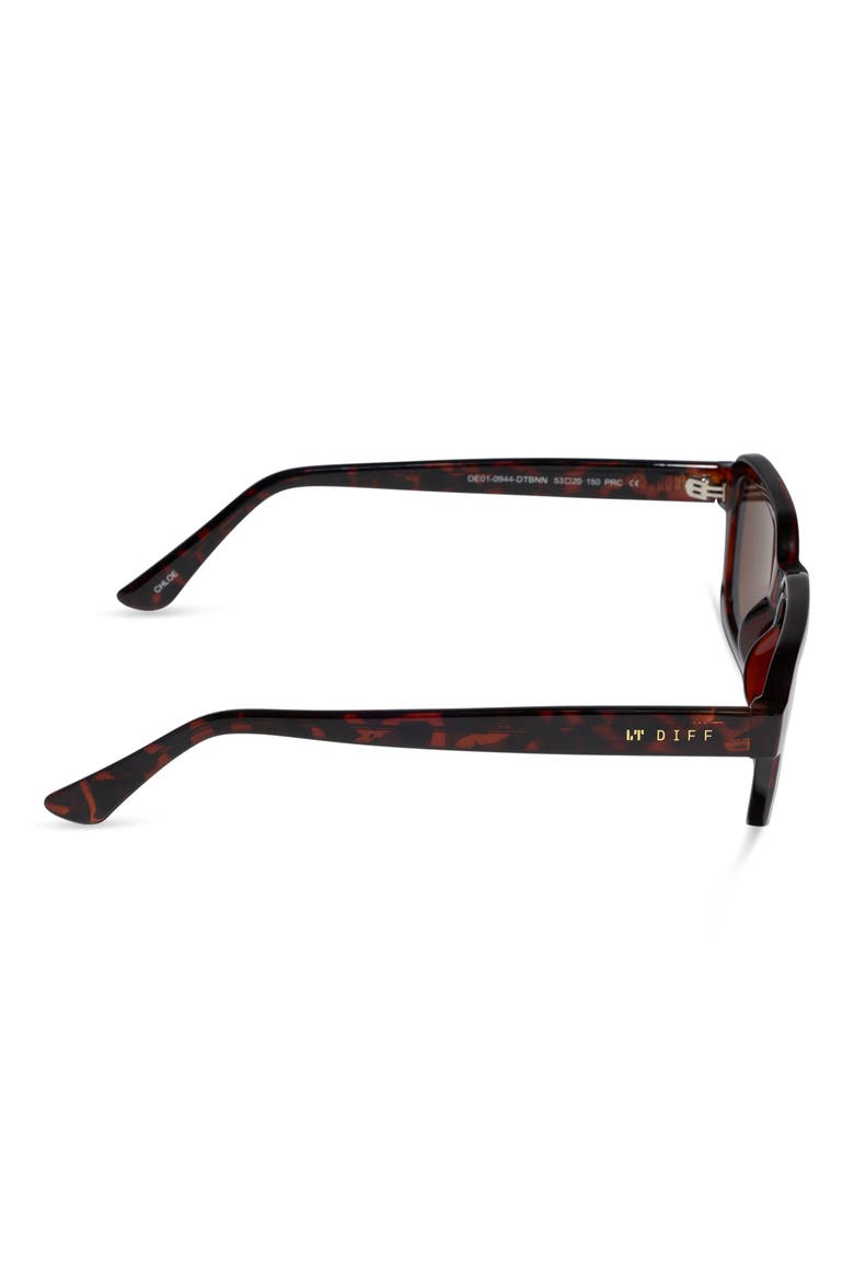 53mm Chloe Square Sunglasses, Alternate, color, DARK TORTOISE BROWN