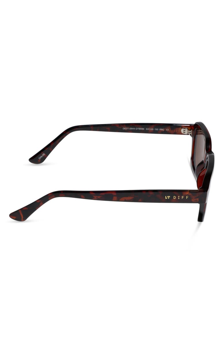 DIFF 53mm Chloe Square Sunglasses, Alternate, color, Dark Tortoise Brown