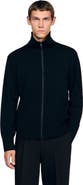 SANDRO Zip-up wool cardigan