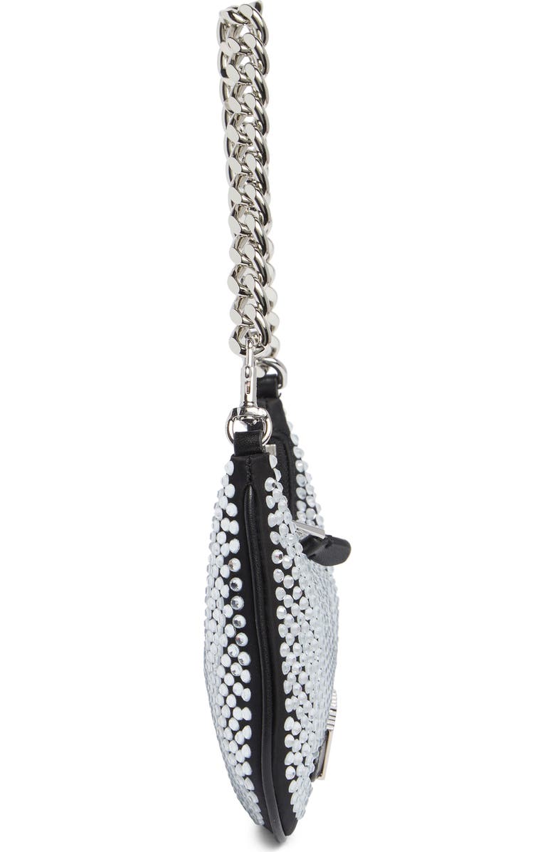 Moschino Rhinestone Covered Shoulder Bag, Alternate, color,