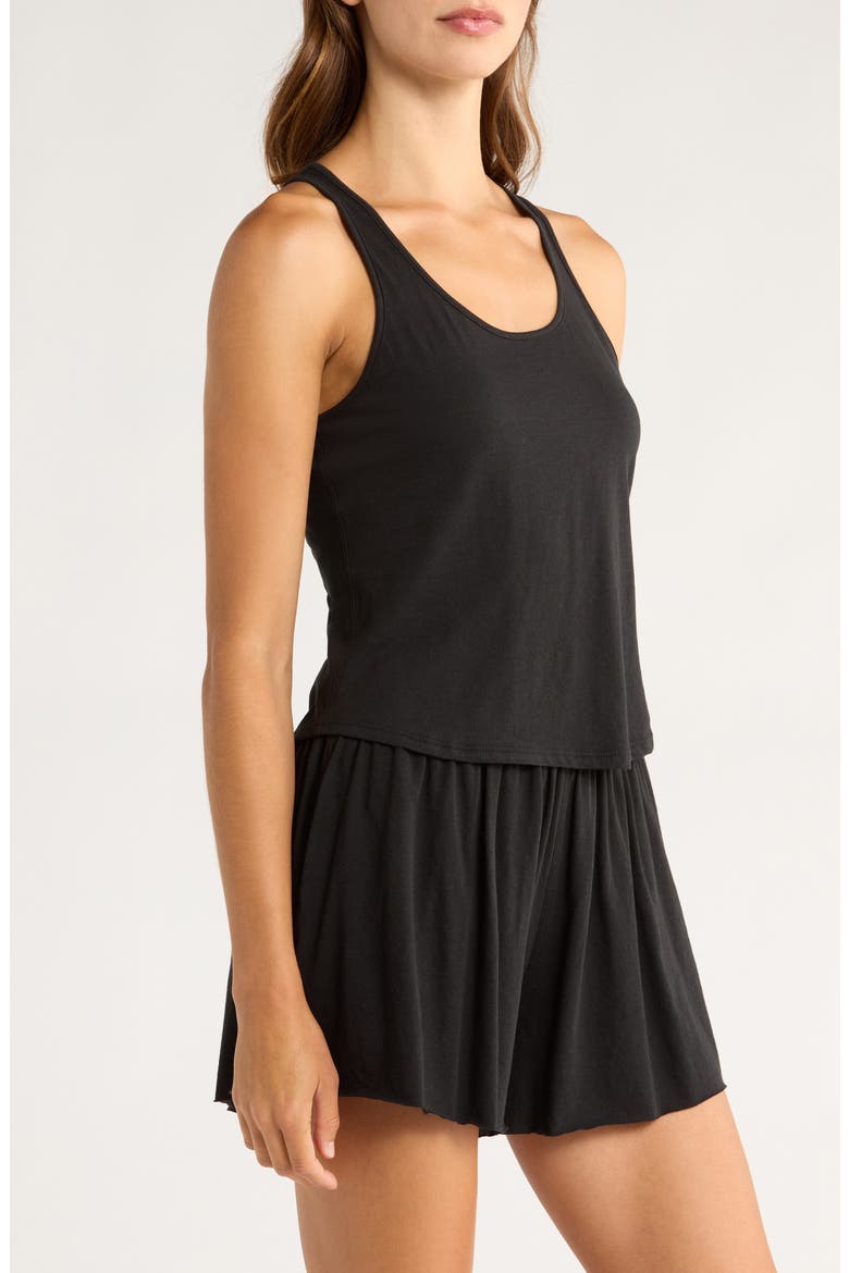 Organic Pima Cotton Curve Hem Tank, Alternate, color, IMMERSED BLACK