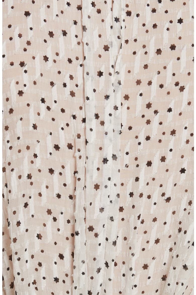 Star Tie Silk Blend Blouse, Alternate, color, SNOW COMBO