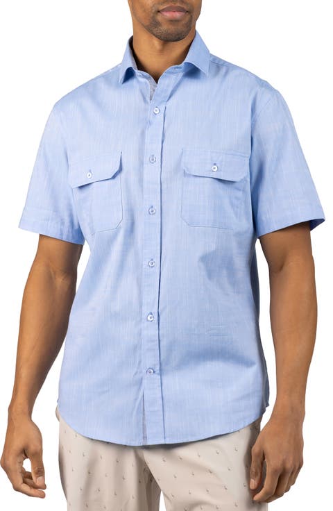 Signature Cotton Chambray Button-Up Shirt