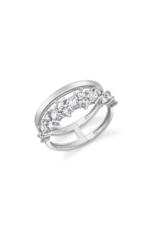 Cubic Zirconia Double Band Ring