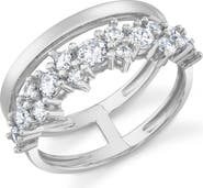 Crislu Cubic Zirconia Double Band Ring