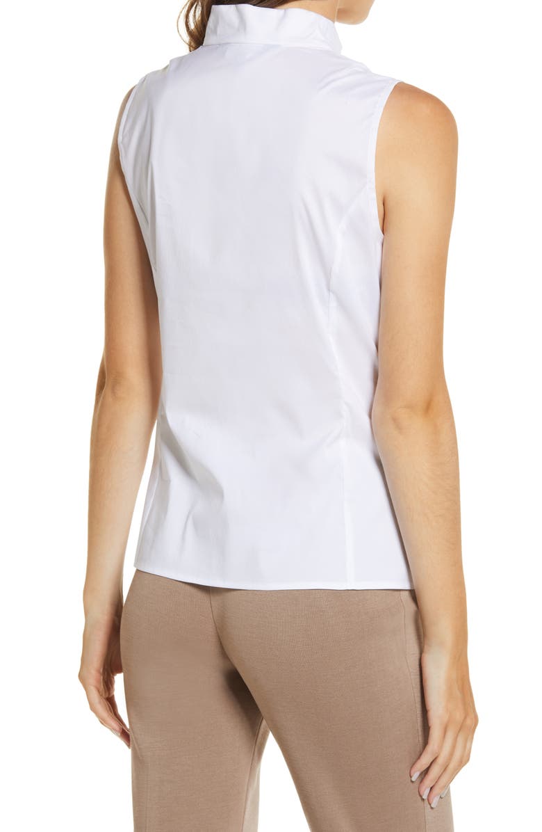 Ming Wang Sleeveless Woven Shell, Alternate, color, White