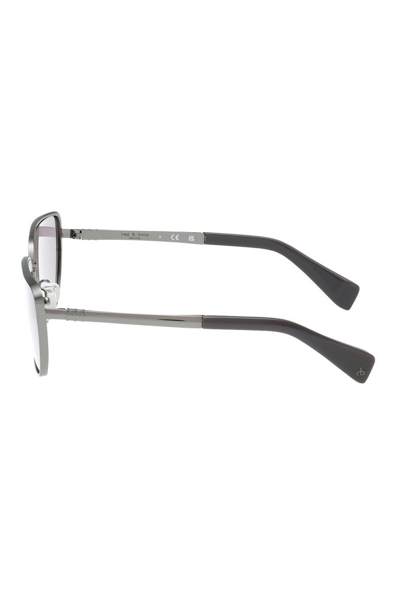 60mm Cat Eye Sunglasses, Alternate, color, DARK GUNMETAL FUDGE FUDGE LNS