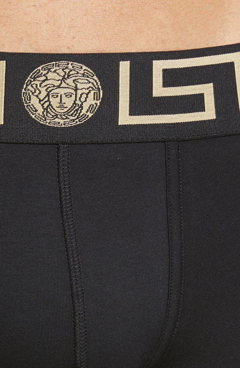 Versace 2-Pack Greca Border Boxers, Alternate, color, Black