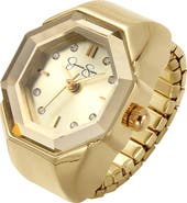 Jessica Simpson Faceted Ring Watch, 22mm