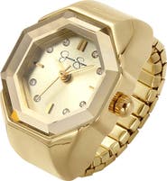 Jessica Simpson Faceted Ring Watch, 22mm
