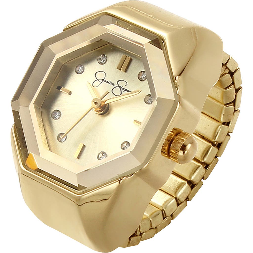 Jessica Simpson Faceted Ring Watch, 22mm