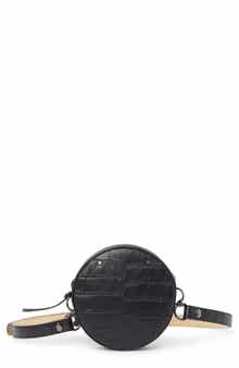 Longchamp Croc Embossed Circle Belt Bag