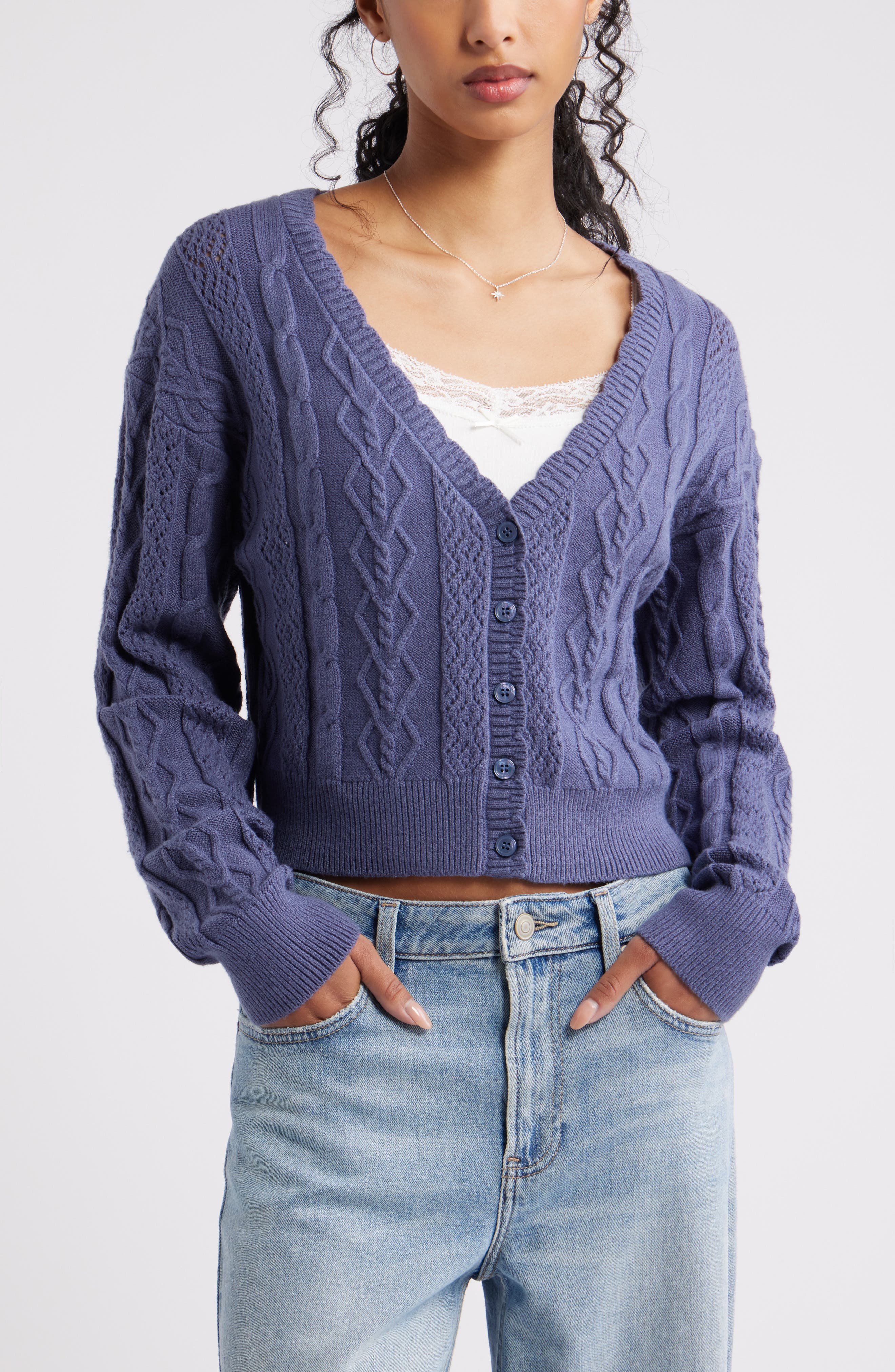 Mixed Stitch Cardigan - image 5