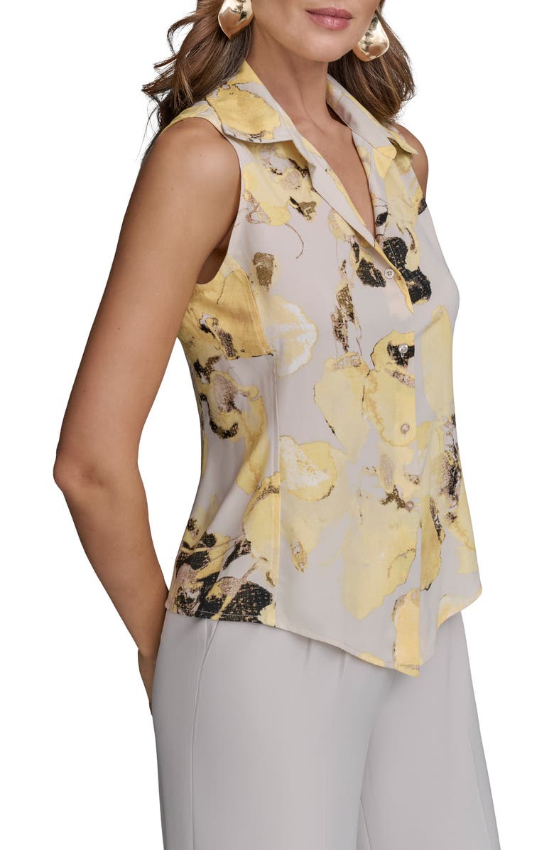 Donna Karan New York Print Sleeveless Shirt, Alternate, color, 