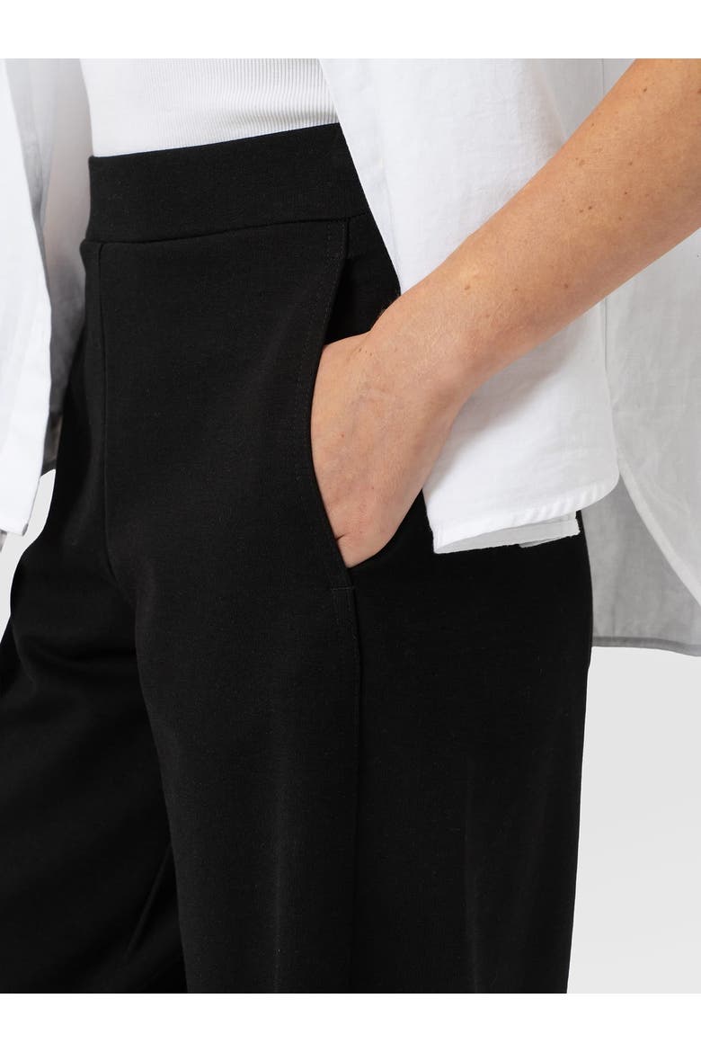 Barrel Leg Jersey Pant, Alternate, color, Black