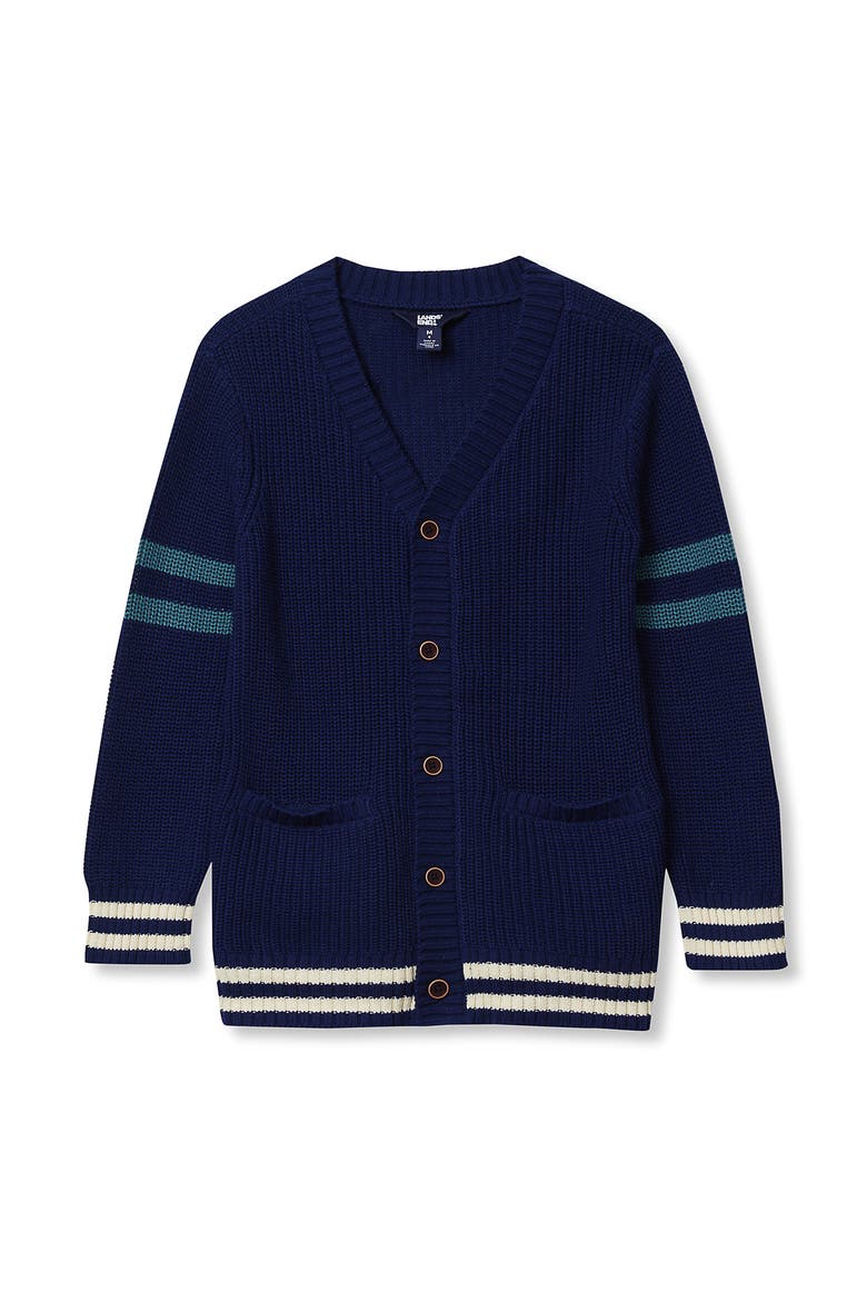 Boys Chunky Knit Cardigan, Main, color, Navy/Blue